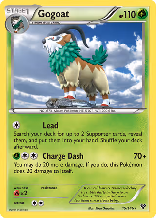 Gogoat 19/146 Pokemon card