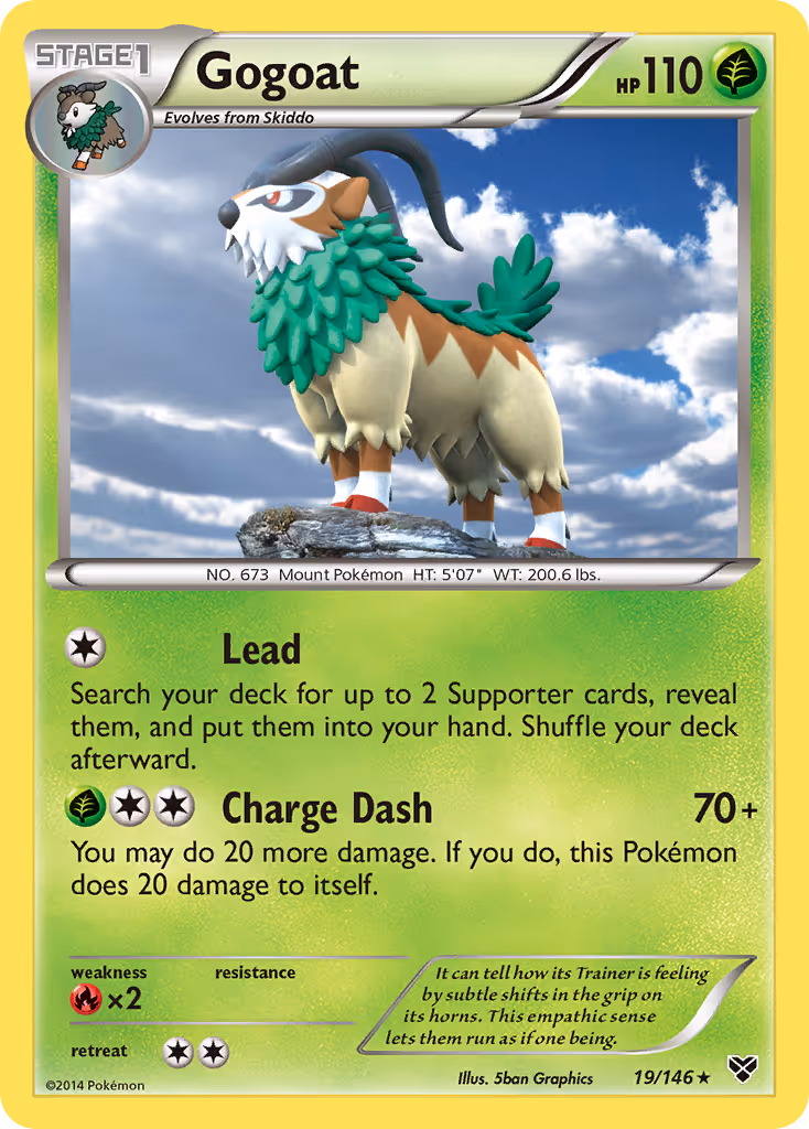 Gogoat 19/146 Pokemon card