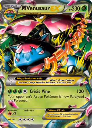 M Venusaur EX 2/146 Pokemon card