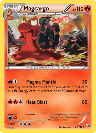 Magcargo 21/146 Pokemon card