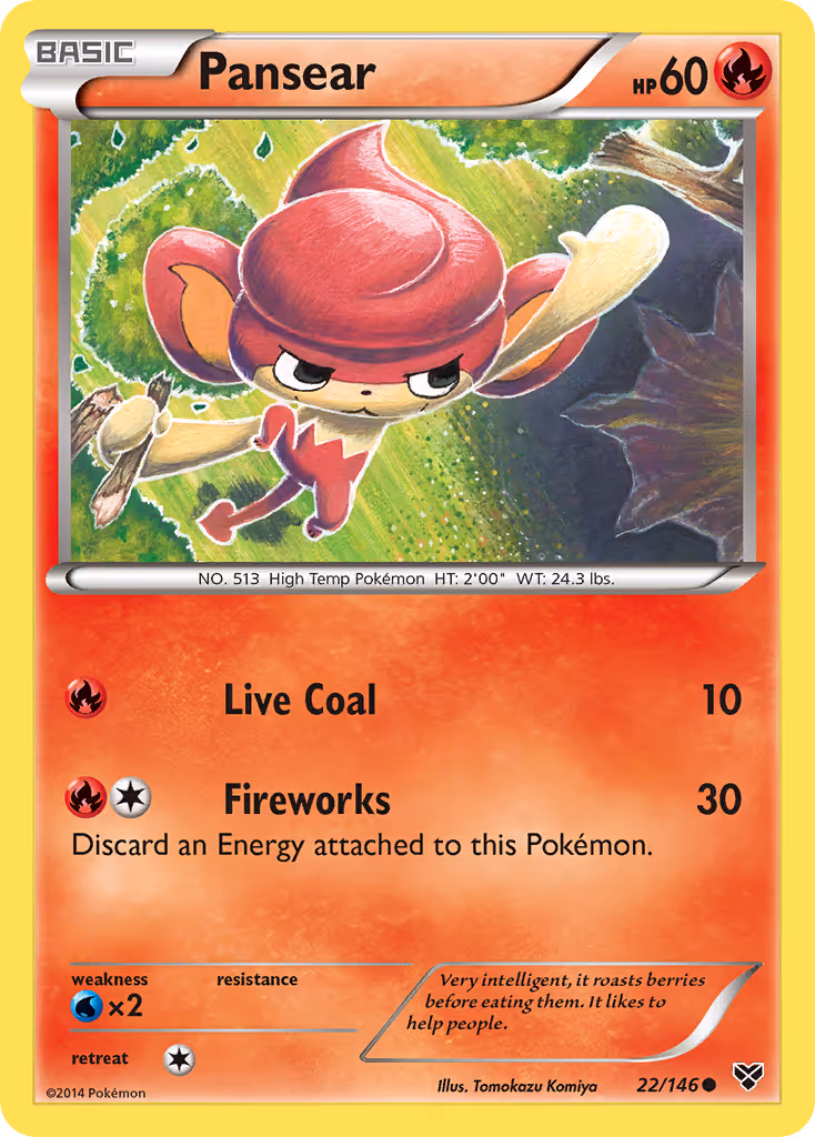 Pansear 22/146 Pokemon card