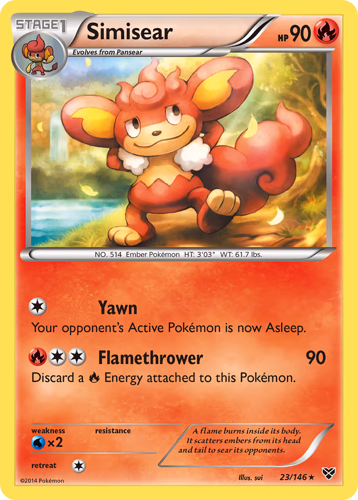 Simisear 23/146 Pokemon card