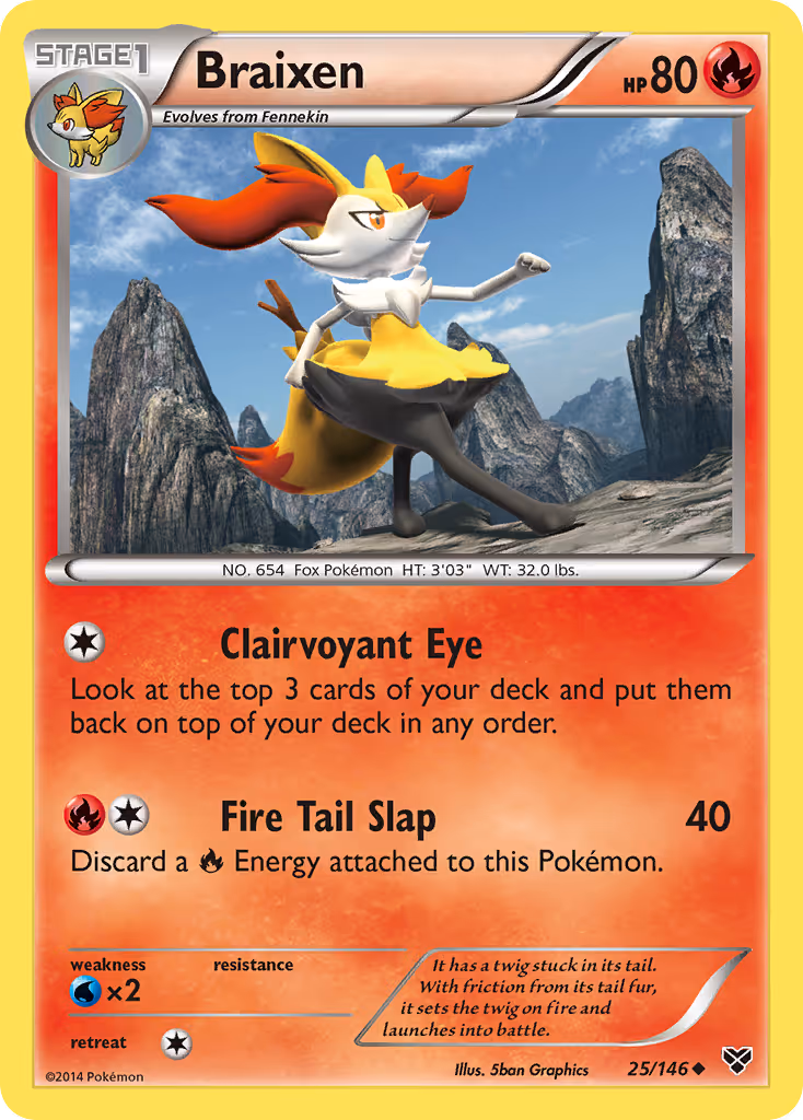 Braixen 25/146 Pokemon card