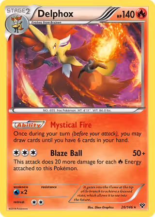 Delphox 26/146 Pokemon card
