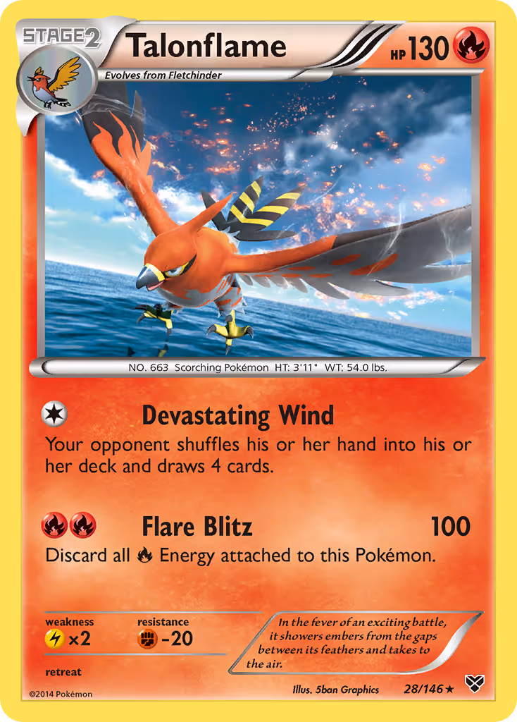 Talonflame 28/146 Pokemon card