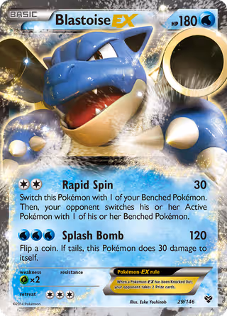 Blastoise EX 29/146 Pokemon card
