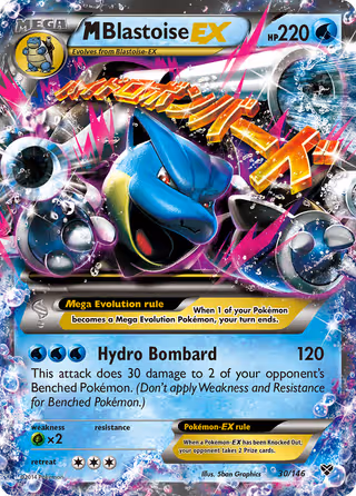 M Blastoise EX 30/146 Pokemon card