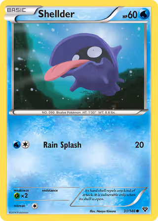 Shellder 31/146 Pokemon card