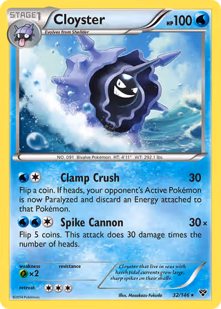 Cloyster 32/146 Pokemon card