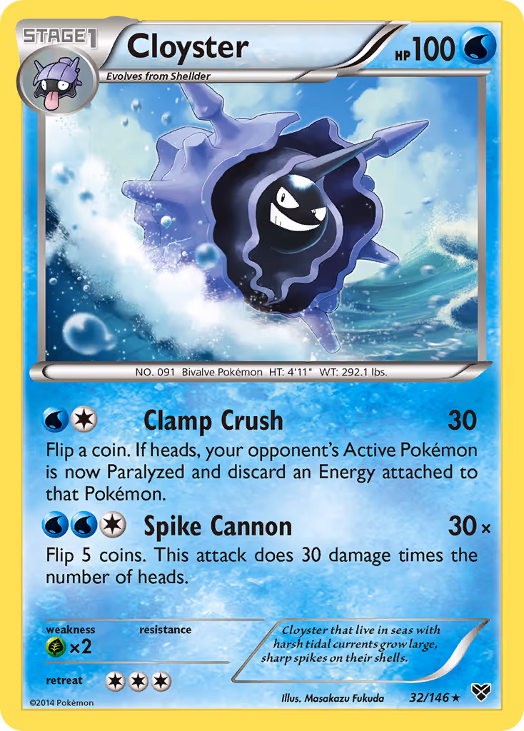 Cloyster 32/146 Pokemon card