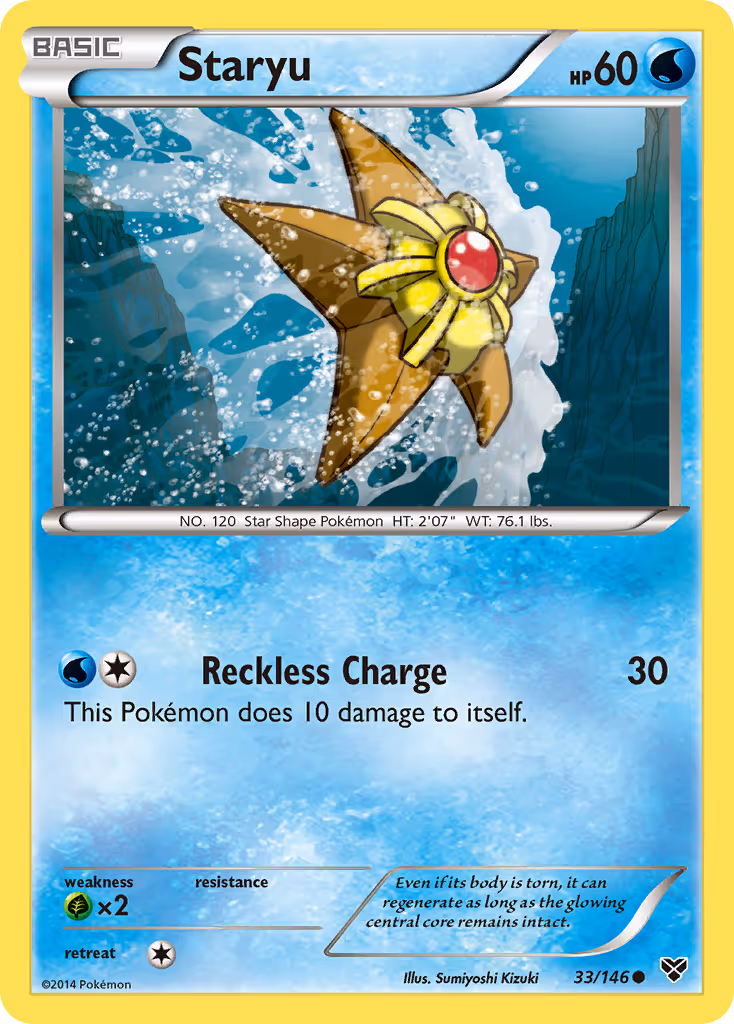 Staryu 33/146 Pokemon card