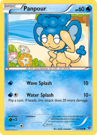 Panpour 37/146 Pokemon card