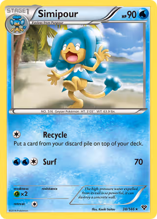 Simipour 38/146 Pokemon card