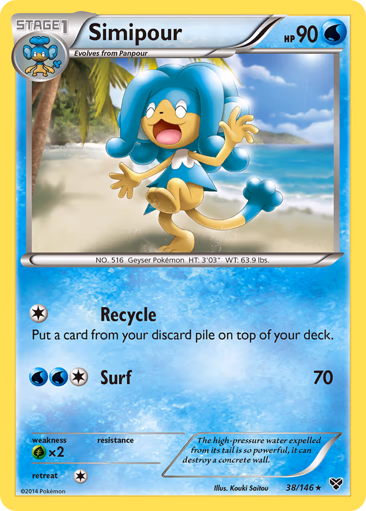 Simipour 38/146 Pokemon card