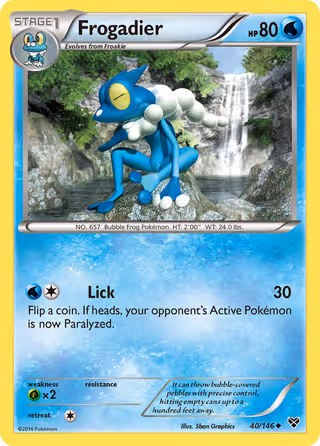 Frogadier 40/146 Pokemon card