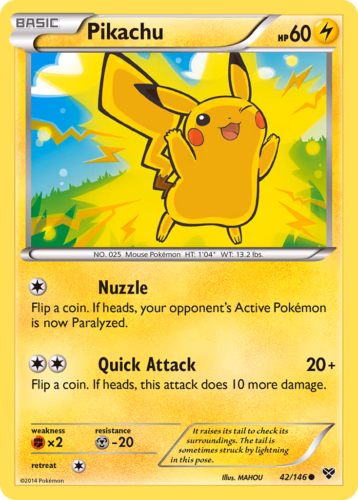 Pikachu 42/146 Pokemon card