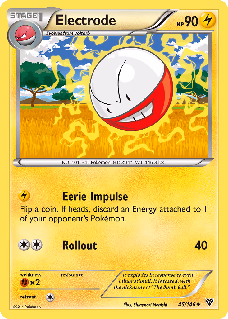 Electrode 45/146 Pokemon card