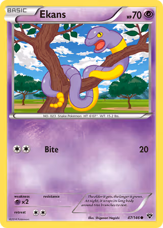 Ekans 47/146 Pokemon card