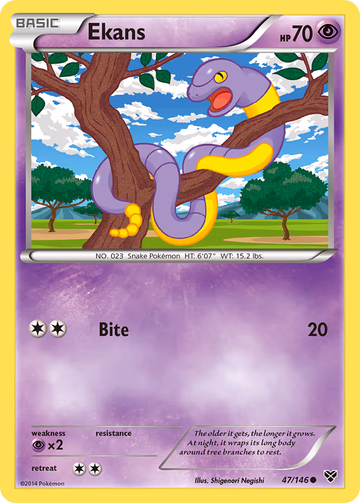 Ekans 47/146 Pokemon card