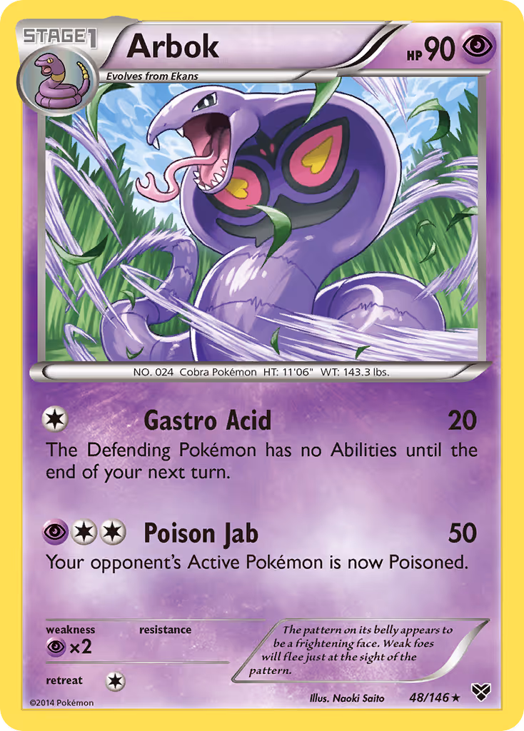Arbok 48/146 Pokemon card