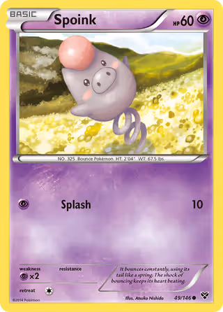 Spoink 49/146 Pokemon card