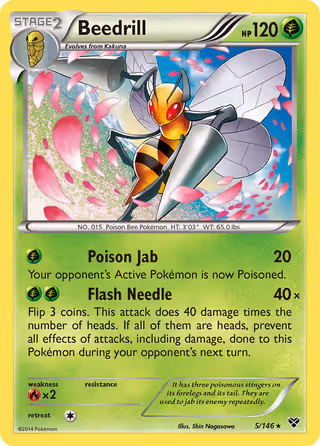 Beedrill 5/146 Pokemon card