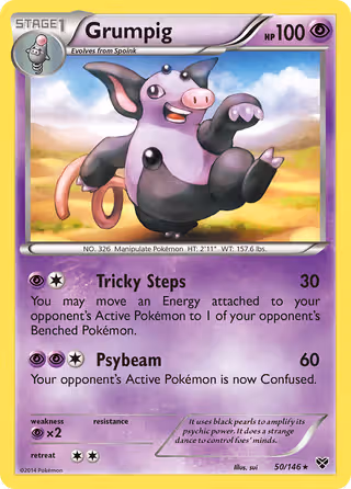 Grumpig 50/146 Pokemon card