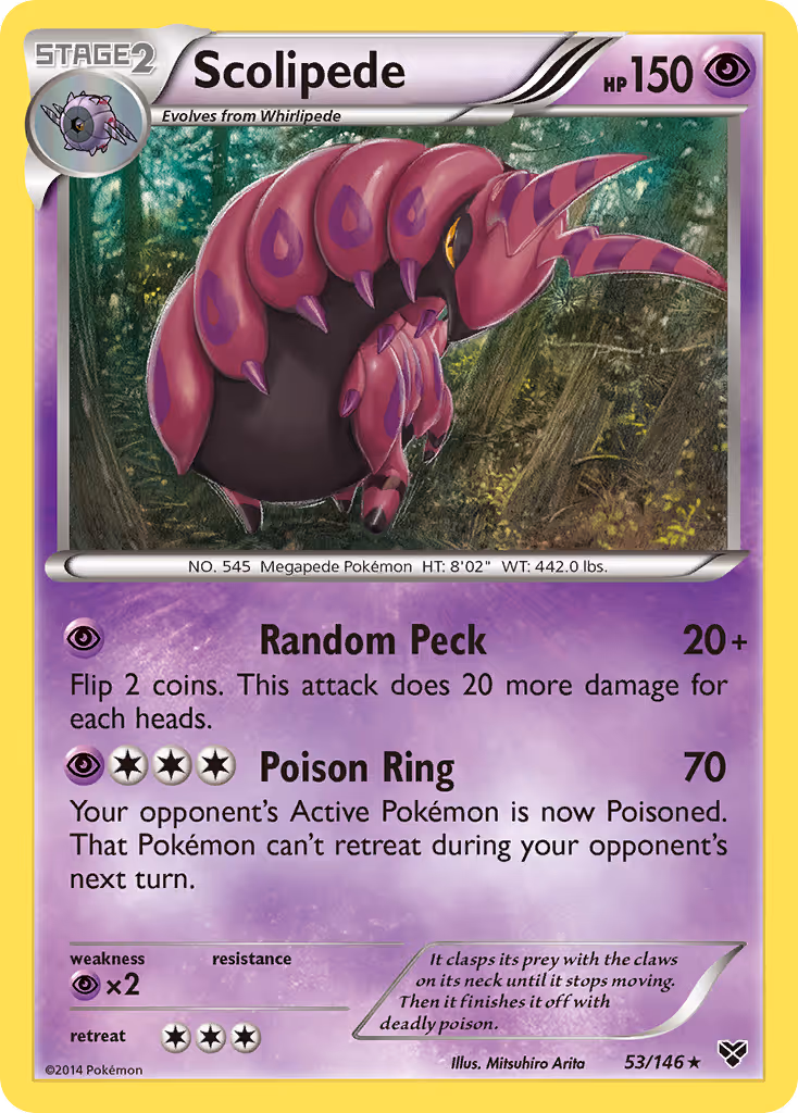 Scolipede 53/146 Pokemon card