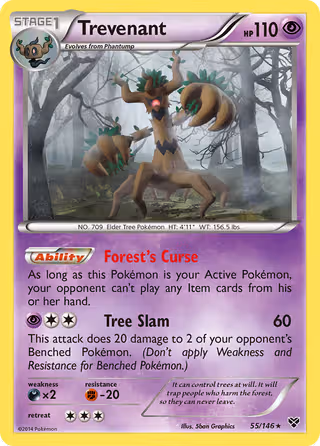 Trevenant 55/146 Pokemon card
