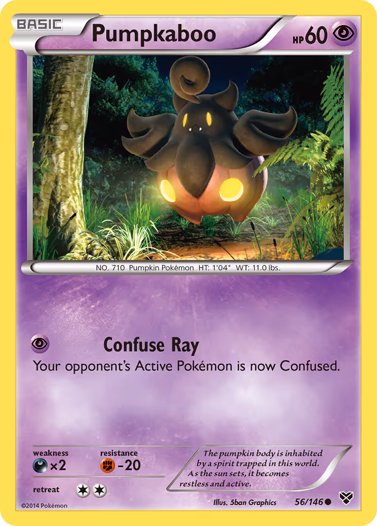 Pumpkaboo 56/146 Pokemon card