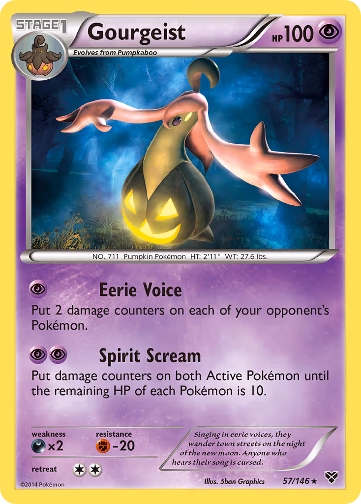Gourgeist 57/146 Pokemon card