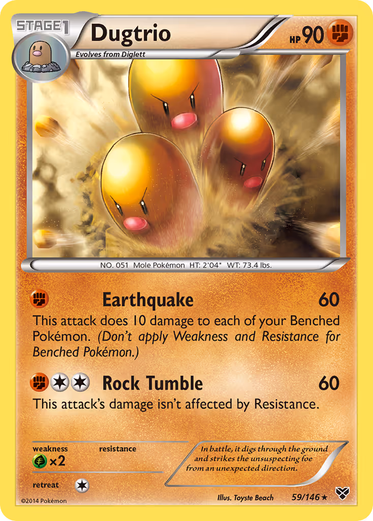 Dugtrio 59/146 Pokemon card