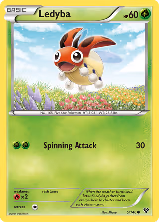 Ledyba 6/146 Pokemon card