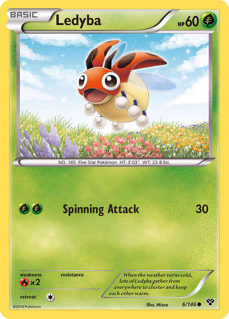 Ledyba 6/146 Pokemon card