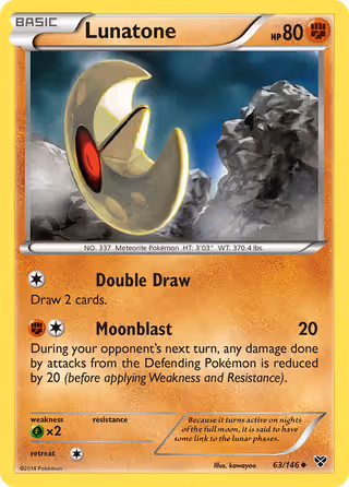 Lunatone 63/146 Pokemon card