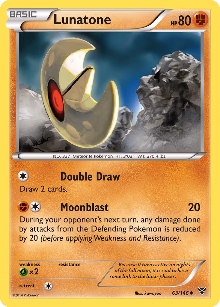 Lunatone 63/146 Pokemon card