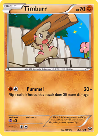 Timburr 65/146 Pokemon card