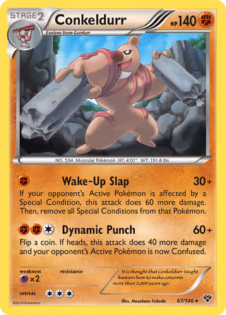Conkeldurr 67/146 Pokemon card