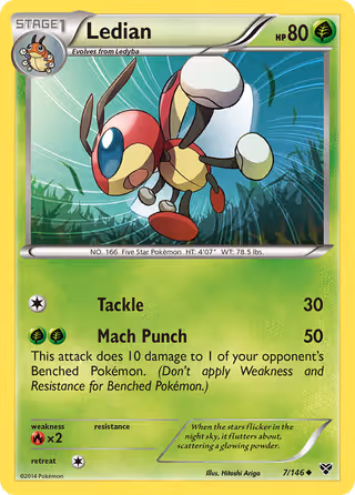Ledian 7/146 Pokemon card