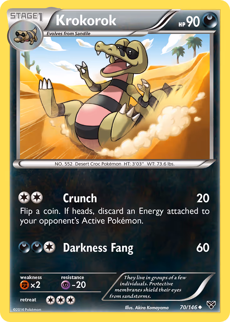 Krokorok 70/146 Pokemon card