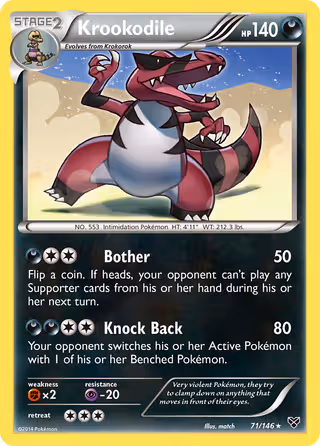 Krookodile 71/146 Pokemon card