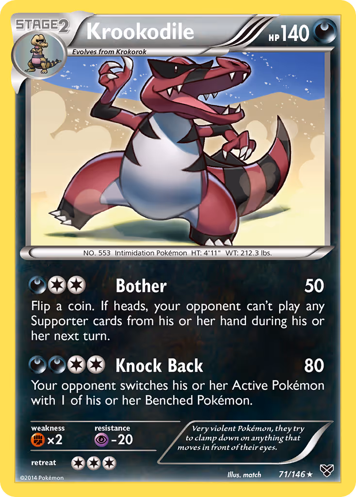 Krookodile 71/146 Pokemon card