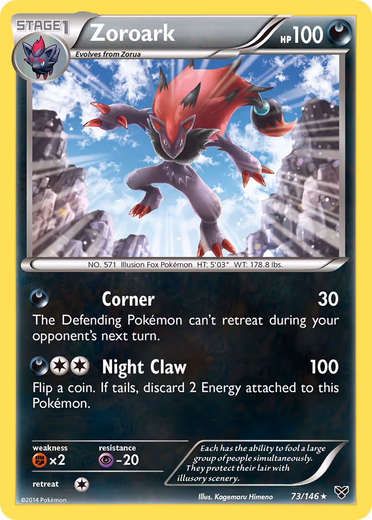 Zoroark 73/146 Pokemon card