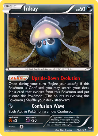 Inkay 74/146 Pokemon card
