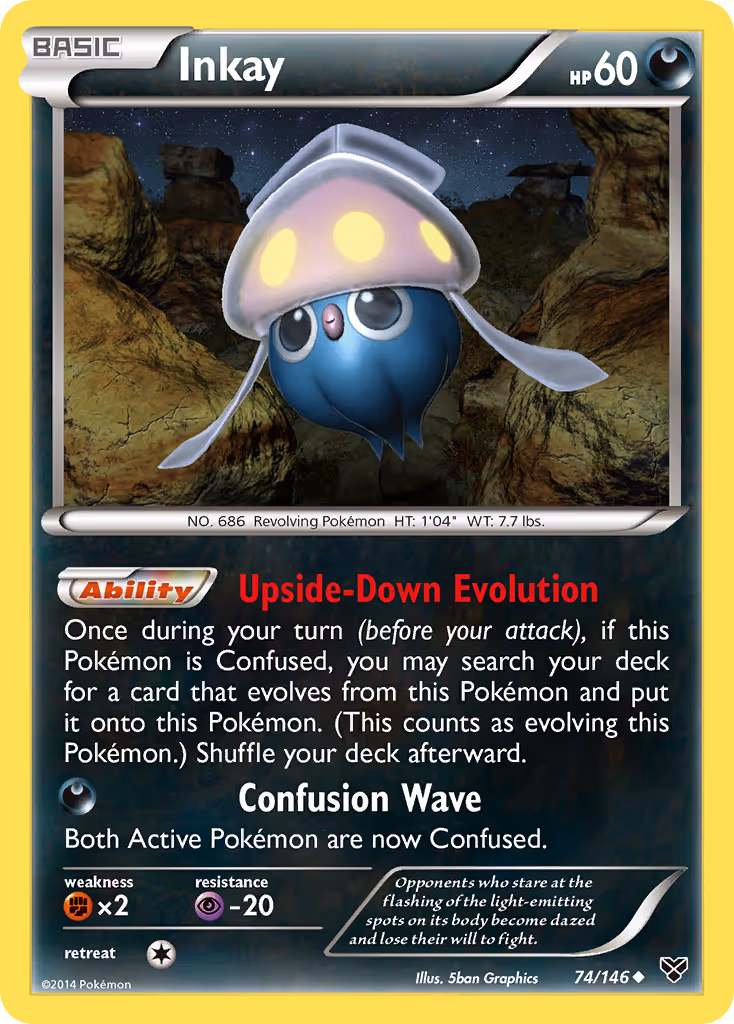 Inkay 74/146 Pokemon card