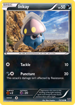 Inkay 75/146 Pokemon card