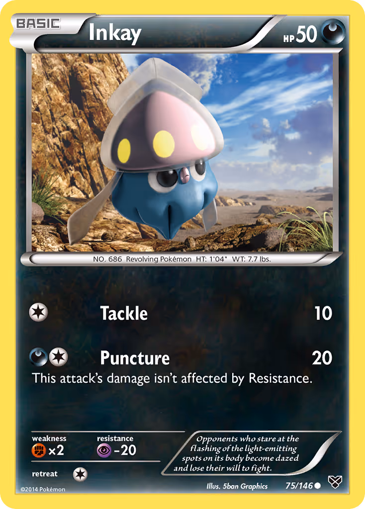 Inkay 75/146 Pokemon card