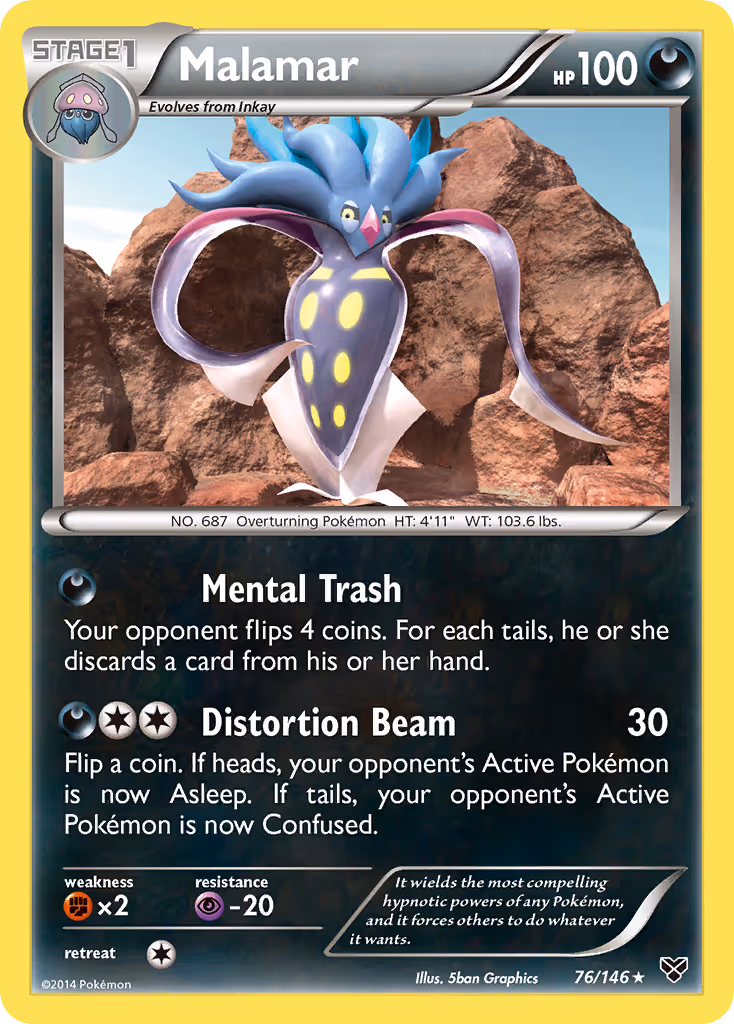 Malamar 76/146 Pokemon card