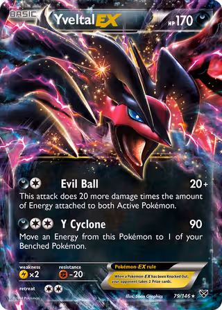 Yveltal EX 79/146 Pokemon card