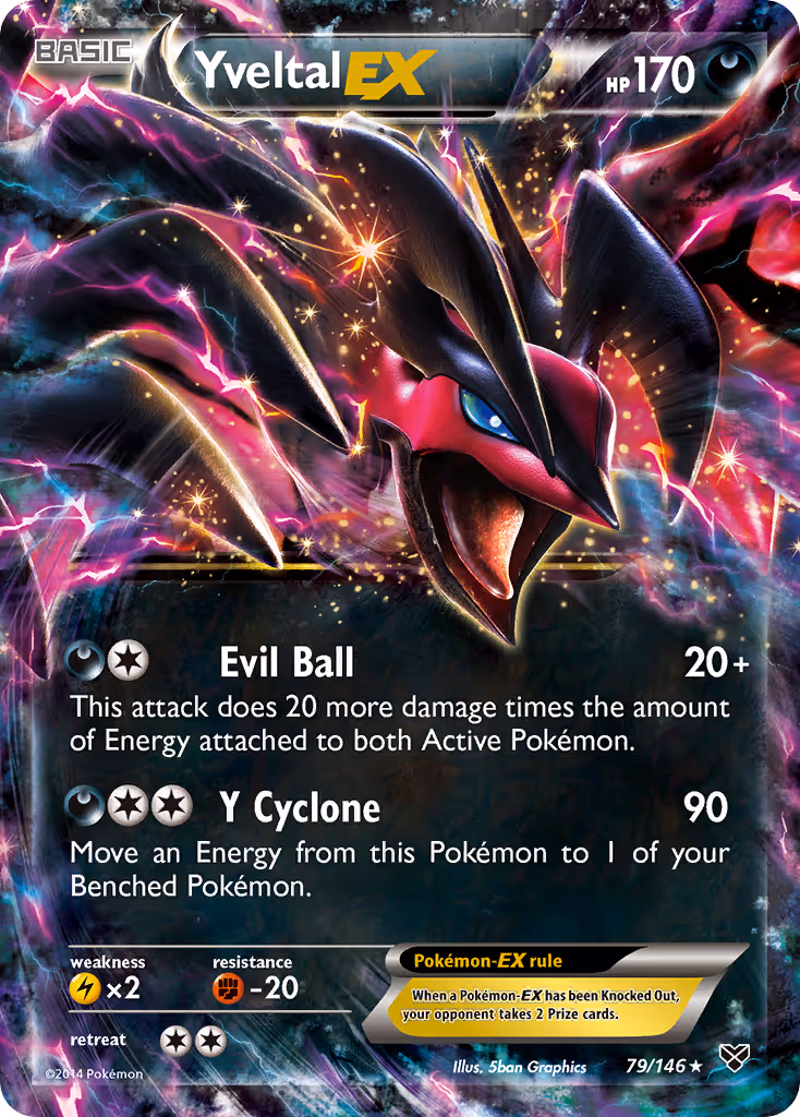 Yveltal EX 79/146 Pokemon card